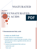 Monounsaturated and Polyunsaturated Fatty Acids