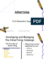 Advertising: Prof Ramendra Singh