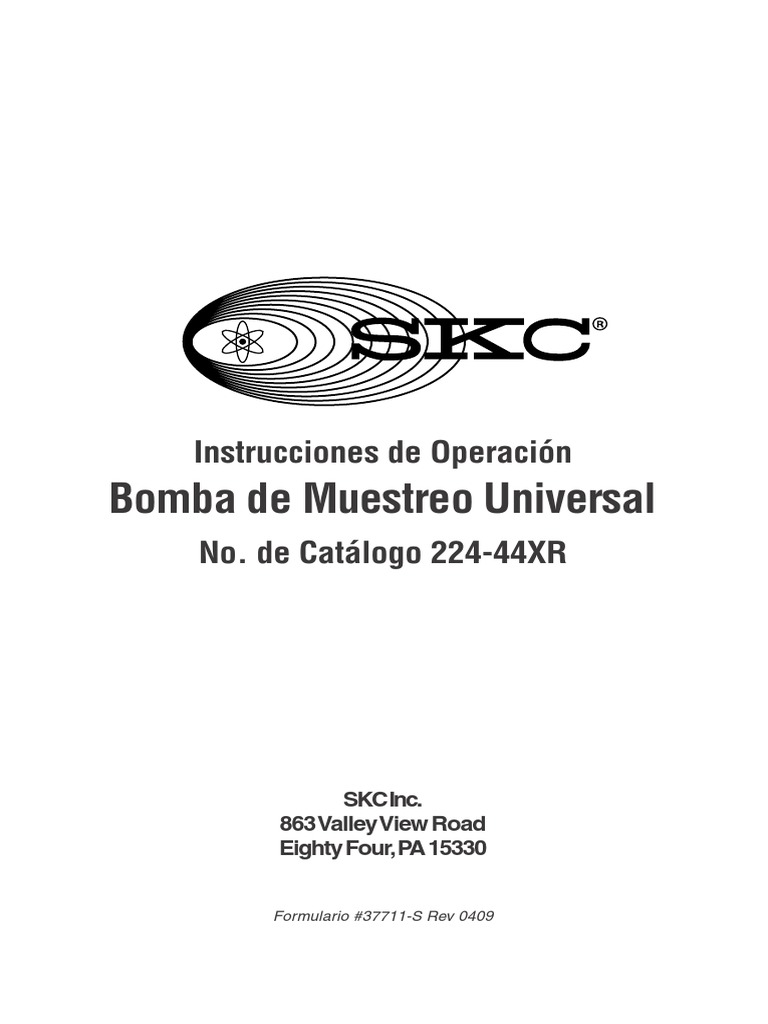 MI Bomba de Muestreo SKC Modelo 224-PCXR4 Español | PDF | Cargador de ...