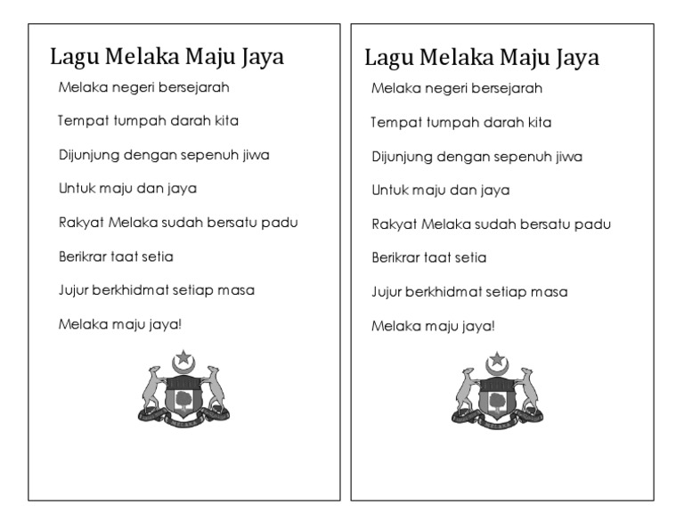 Transisi Lagu Melaka Maju Jaya Pdf