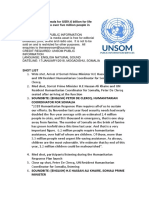 The UN Appeals For US$1.6 Billion For Life Saving Assistance To Over Five Million People in Somalia