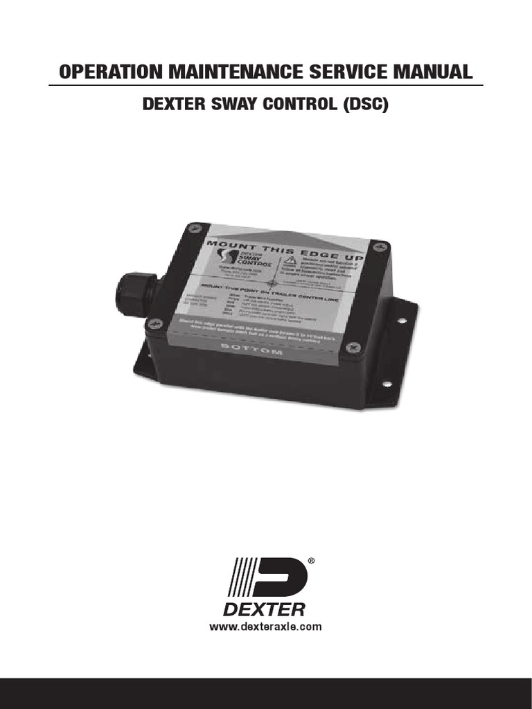 Dexter Axles Sway Control Service Manual Trailer (Vehicle