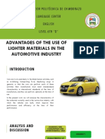 Advantages of The Use of Lighter Materials in The Automotive Industry