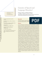 Genetics of Speech and Language Disorders