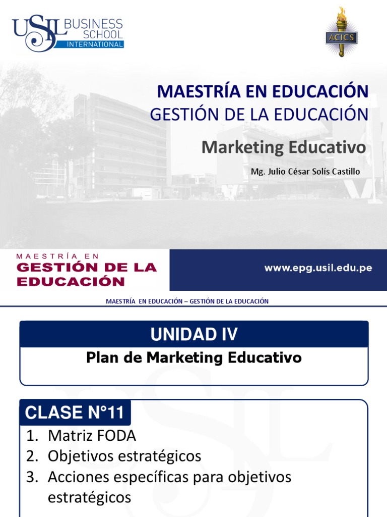 11 Me011 Analisis Foda Objetivos Estrategicos Acciones