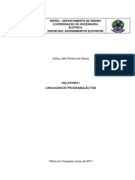 Relatório sobre linguagem FDB e simulação de acionamentos elétricos