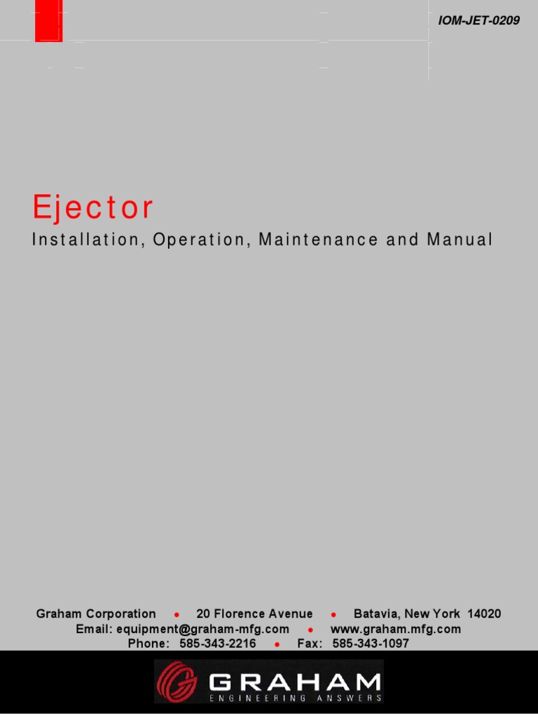 Ejectors IOM Graham PDF Leak Nozzle