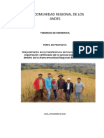 Mejoramiento de la transferencia de tecnología para la exportación certificada de la quinua orgánica en la Mancomunidad Regional de los Andes
