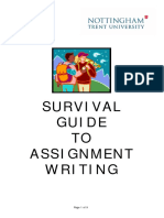 Survival Guide TO Assignment Writing: Page 1 of 9