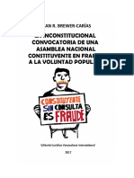 Brewer Carias La Inconstitucional Convocatoria an Constituyente Junio 2017 Final