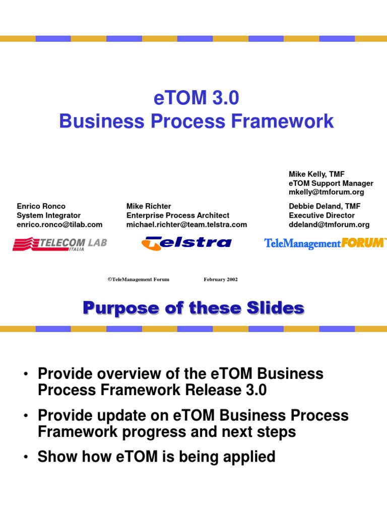ETOM 3.0 Introduction | PDF | Business Process | Product Lifecycle