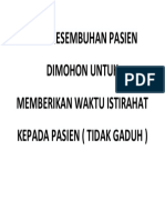 Demi Kesembuhan Pasien Dimohon Untuk