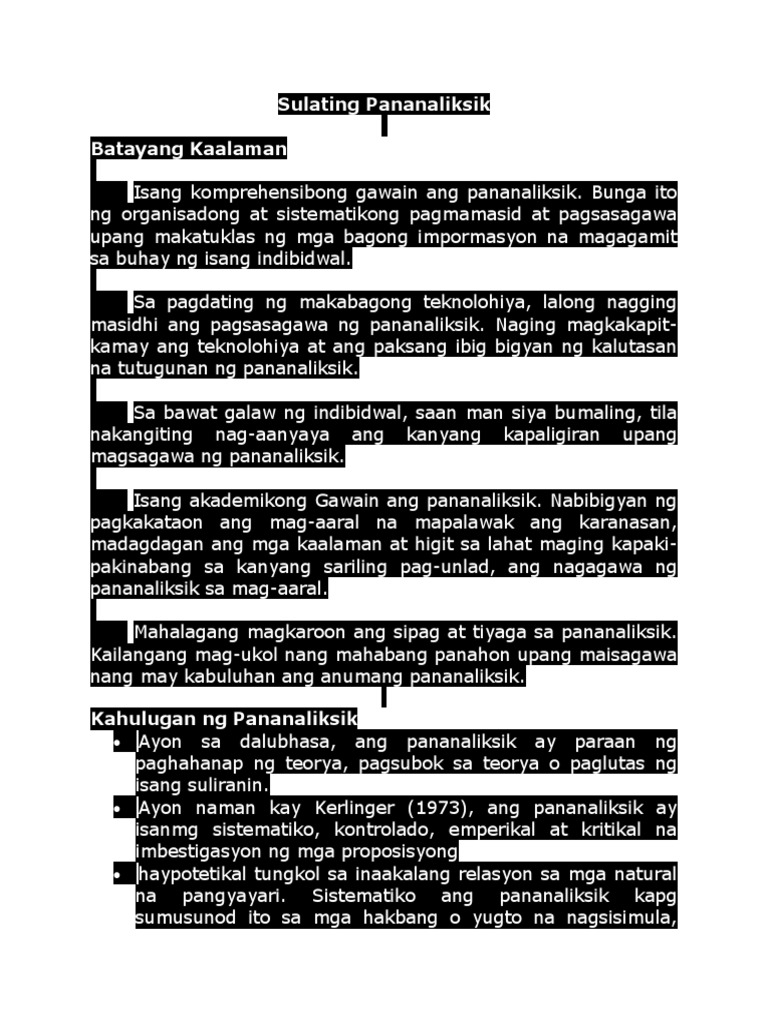 Sulating-Pananaliksik PDF | PDF