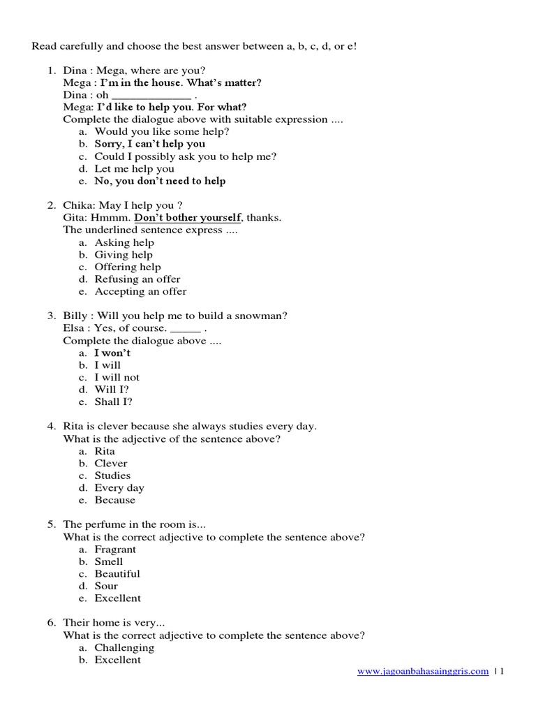 Uts Bahasa Inggris Ganjil Kelas 8 Smp Entertainment Sound