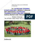 Outbound Training Di Batu Malang