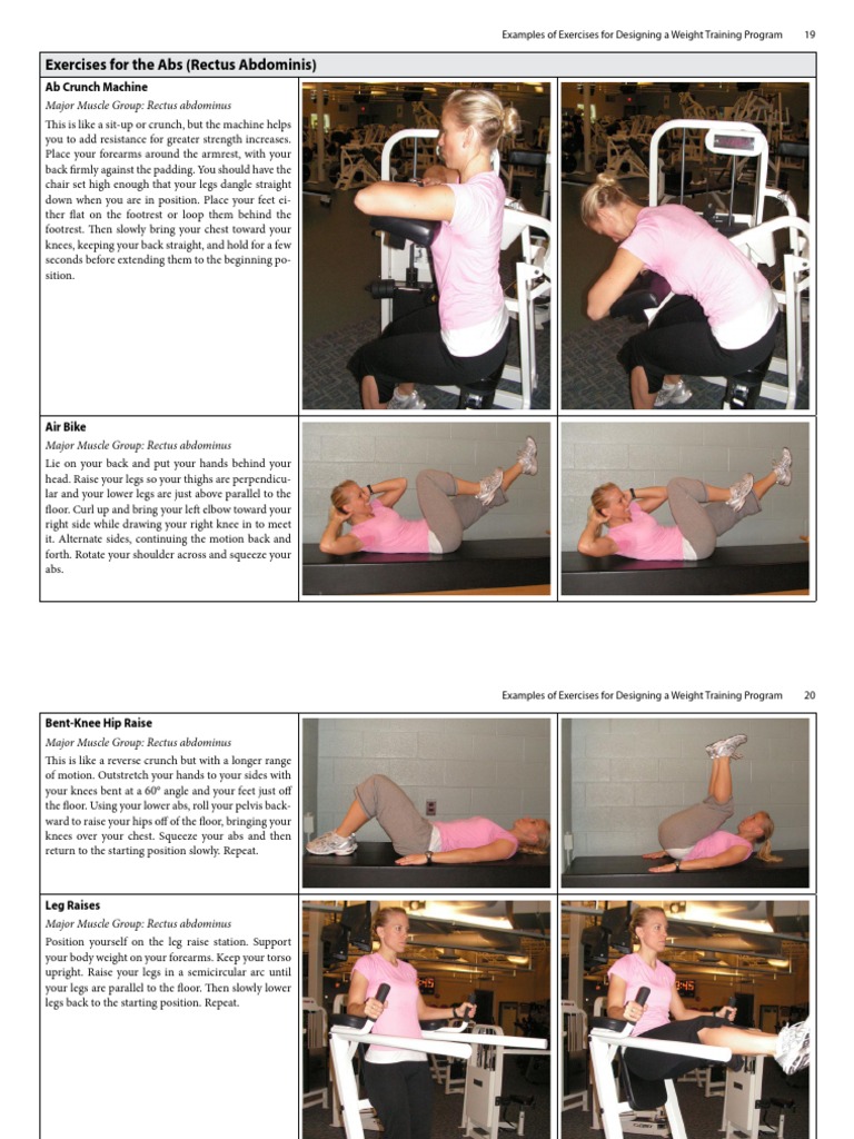 Exercises For The Abs Rectus Abdominis Major Muscle Group Rectus