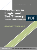 Lectures in Logic and Set Theory. Volume I - Mathematical Logic (Cambridge Studies in Advanced Mathematics) PDF
