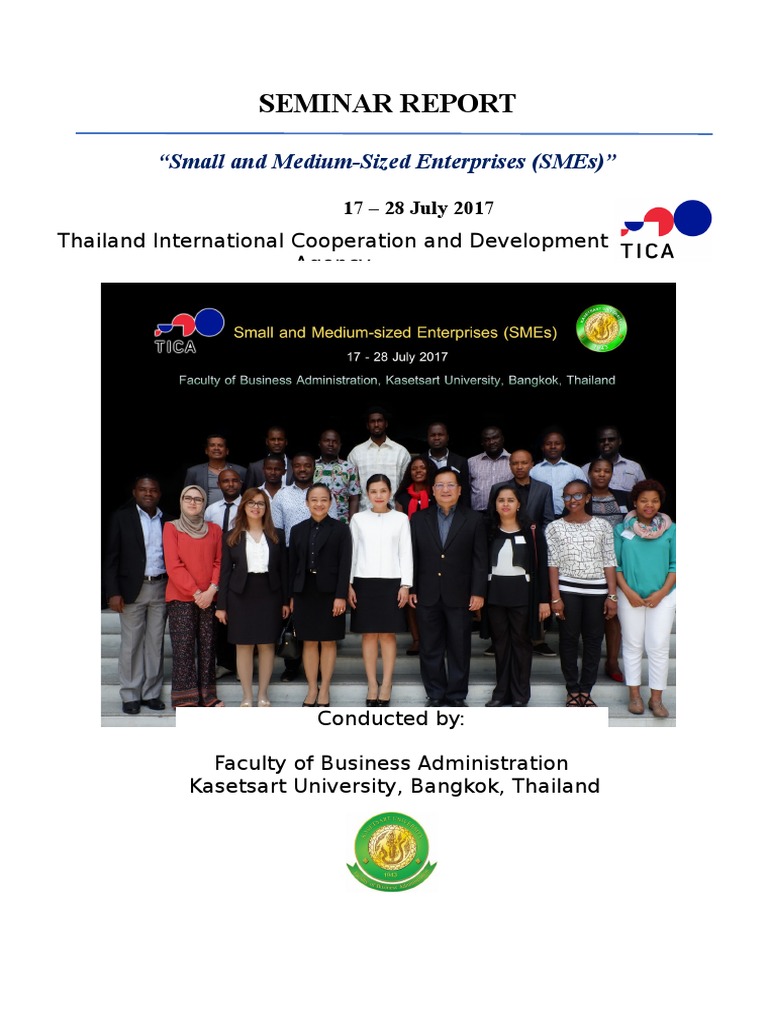 SME Training Seminar Report 2017 | PDF | Small And Medium Sized ...