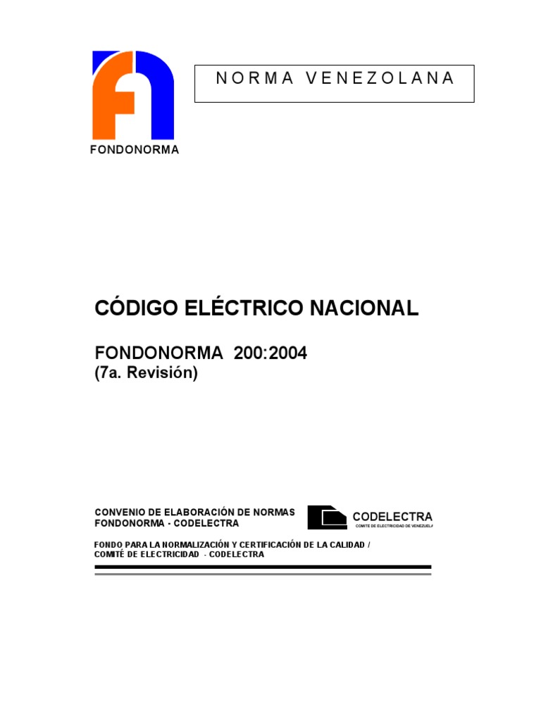 Codigo Electrico Nacional | PDF | Venezuela | Calidad (comercial)