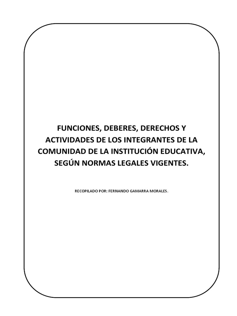 Funciones de la Comunidad Escolar en Panamá | PDF | Maestros | Institución
