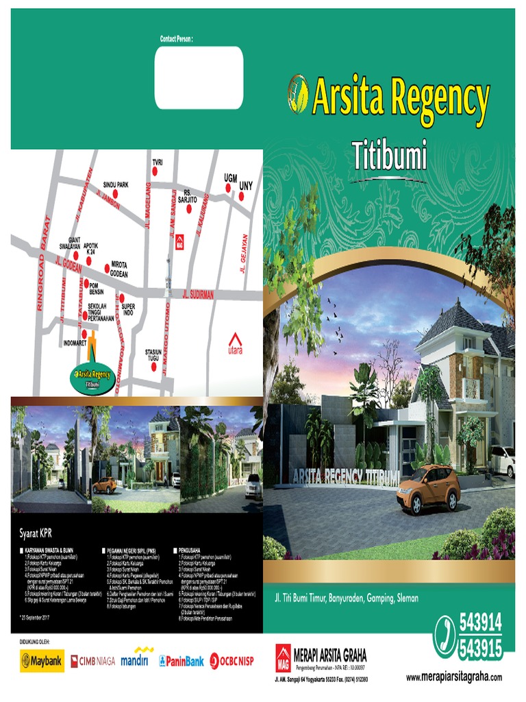 Brosur Perumahan Di Yogyakarta - Arsita Regency Titibumi | PDF