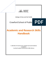ANU Crawford Academic Skills Handbook Aug 2015