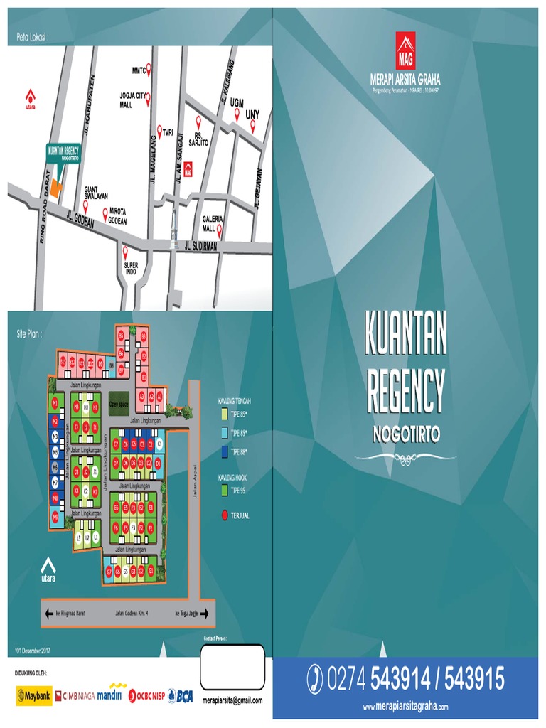 Brosur Perumahan Di Yogyakarta - Kuantan Regency Nogotirto | PDF