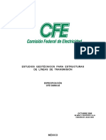 CFE C0000-43 2005 Estudios Geotécnicos para Estructuras de Líneas de Transmisión