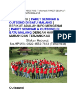 Paket Seminar & Outbond Di Batu Malang