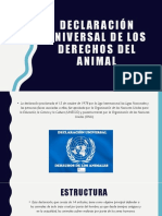 Declaración Universal de Los Derechos Del Animal