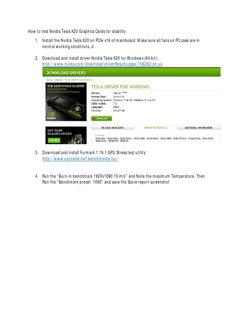 Testing Nvidia Tesla K20 Stability | PDF | Graphics Processing Unit ...