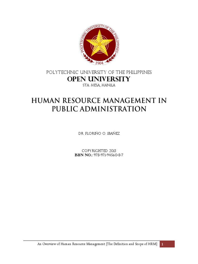 Human Resource Management in Public Administration | PDF | Employment ...