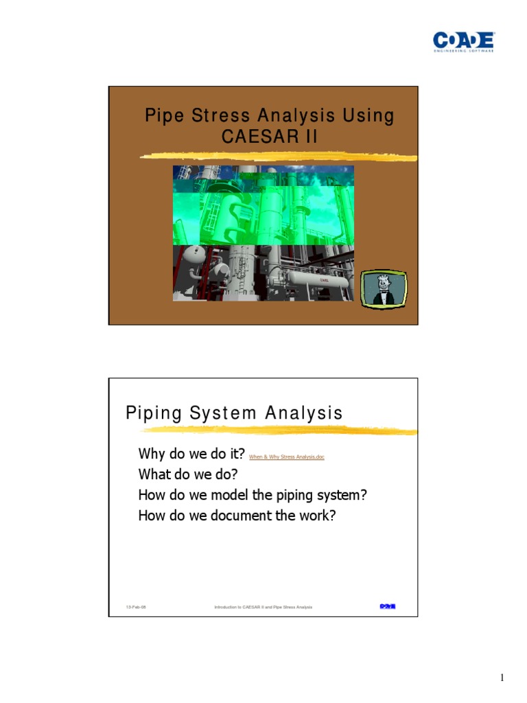 CAESAR II Pipe Stress Analysis Guide | PDF | Stress–Strain Analysis ...