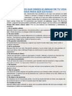 10 Costumbres Que Debes Eliminar de Tu Vida Diaria Para Ser Exitoso