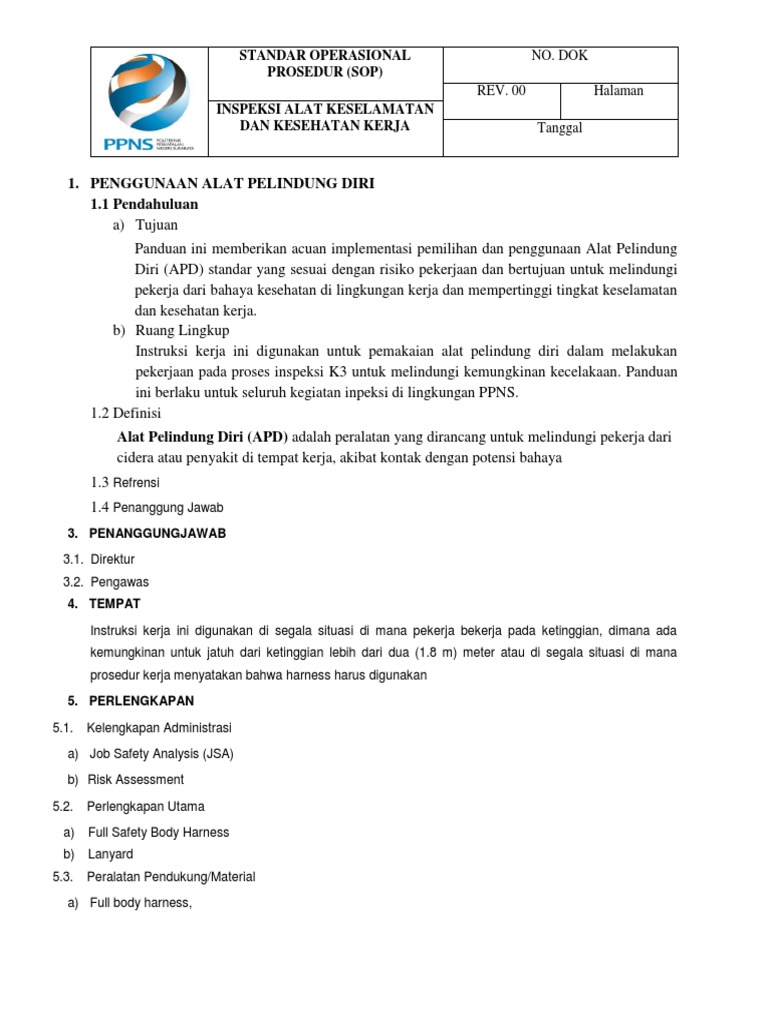 Sop Full Body Harness PDF