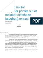 Colored Ink For Computer Printer Out of Malabar Nihtshade