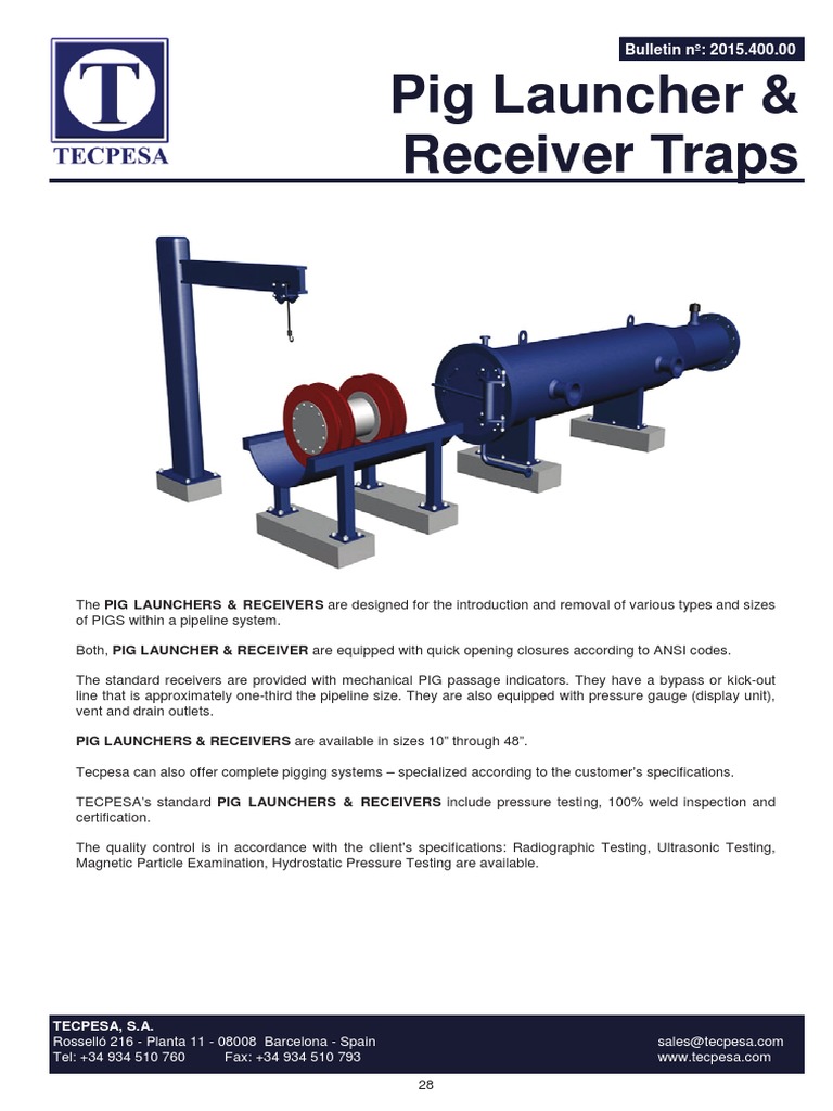 Pig Launchers & Receivers Overview | PDF | Industries | Mechanical ...