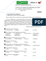 Subiect Si Barem LimbaRomana EtapaI ClasaIV 10-11 PDF