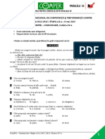 Subiect Si Barem LimbaRomana EtapaII ClasaIV 12-13 PDF