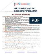 Exclusive October 2017 GA Refresher For IBPS PO Main