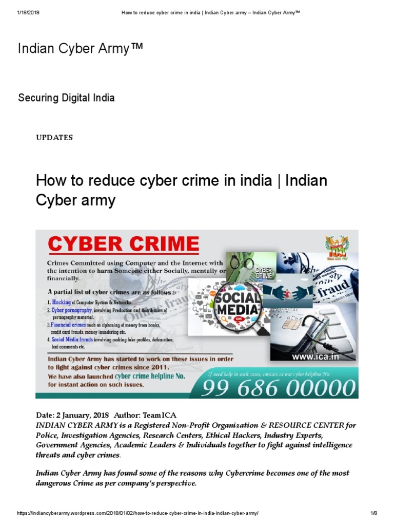 How To Reduce Cyber Crime in India - Indian Cyber Army - Indian Cyber ...