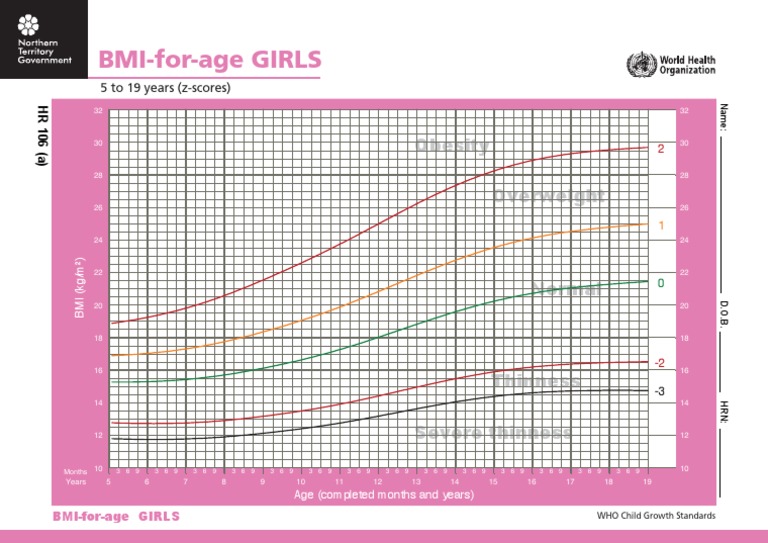 Bmi For Age Girls 5 19 Pdf Body Mass Index Obesity
