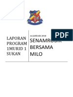 Laporan Senamrobik Bersama Milo