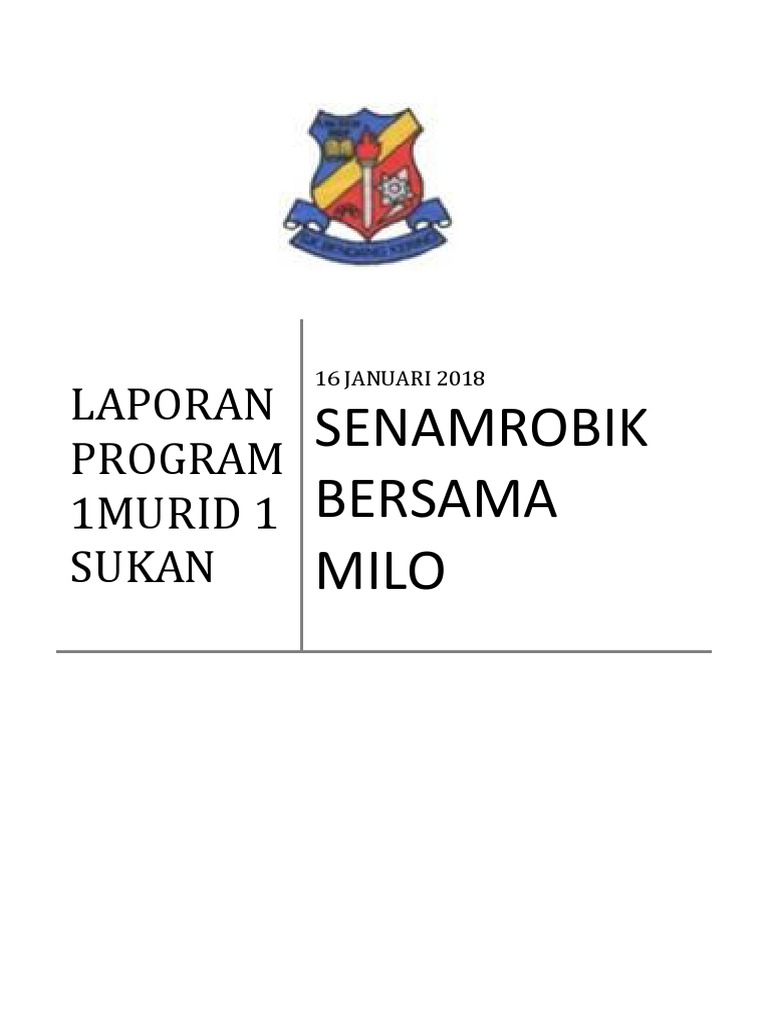 Laporan Senamrobik Bersama Milo