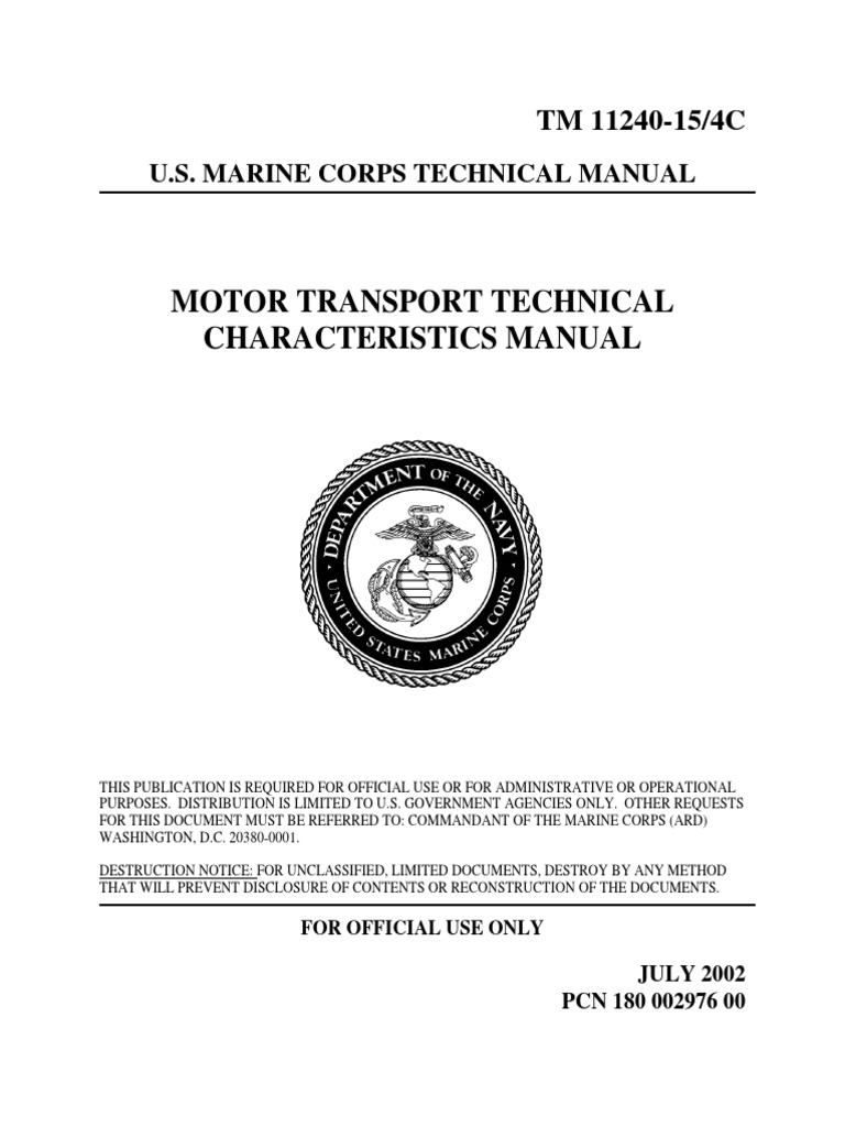 Mk 36 Wrecker Technical Manual