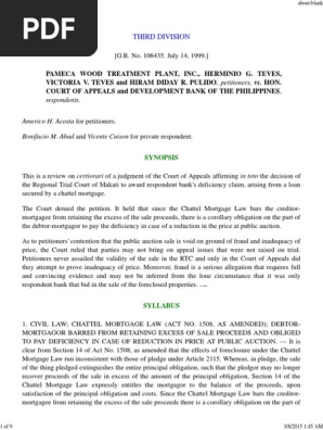 (5) Pameca Wood Treatment Plan vs CA GR 106435
