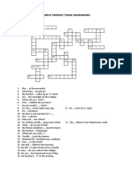 Simple Present Tense Crossword