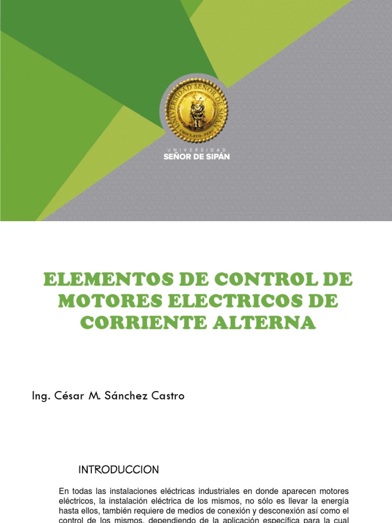 Control de Motores Eléctricos AC | PDF | Corriente eléctrica | Motor ...