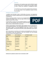 La Población Mundial y Su Distribución