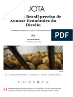 Por Que o Brasil Precisa de Análise Econômica Do Direito - JOTA